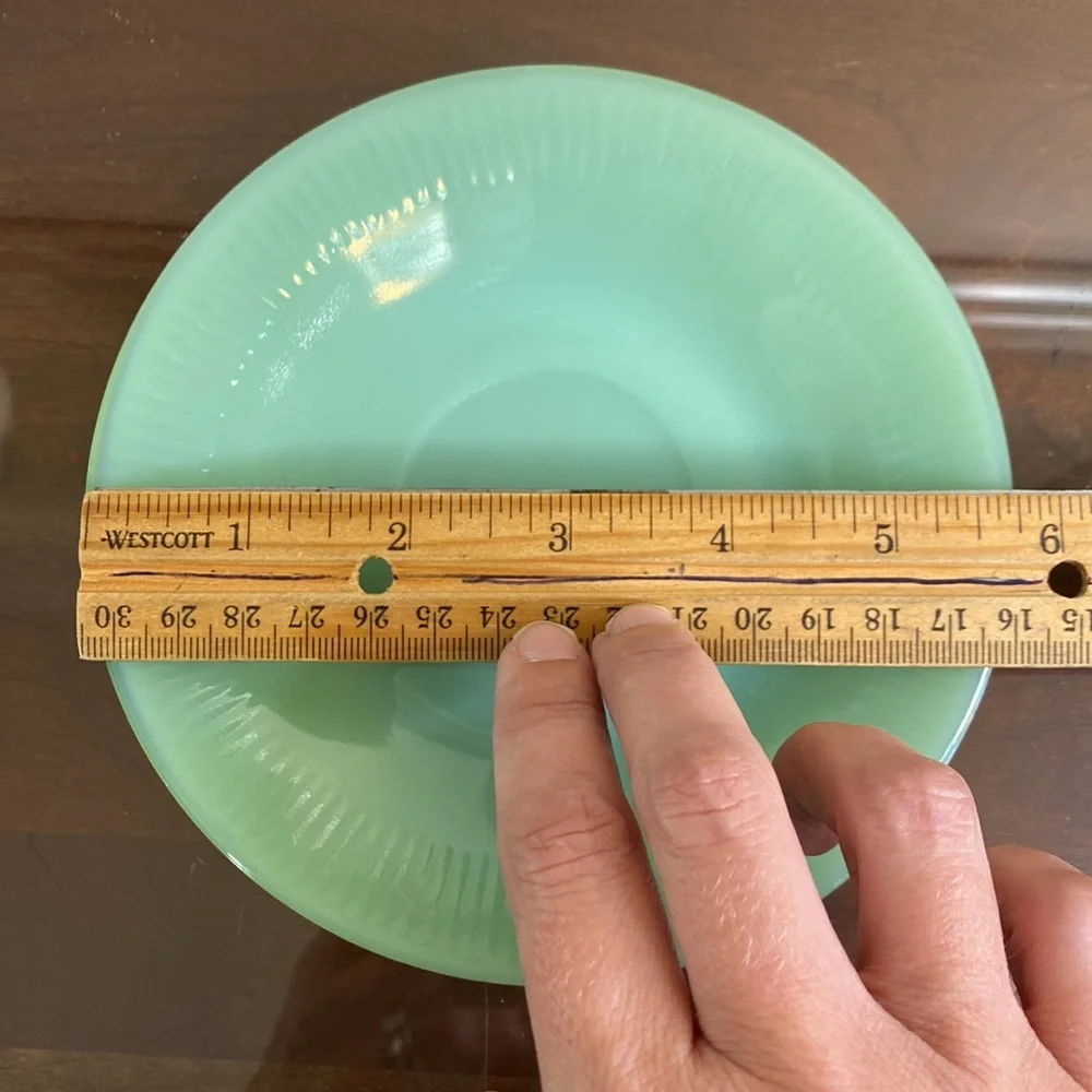 Fire King Jadeite Jane Ray Cup and Saucer - Vintage - Picture 5 of 6
